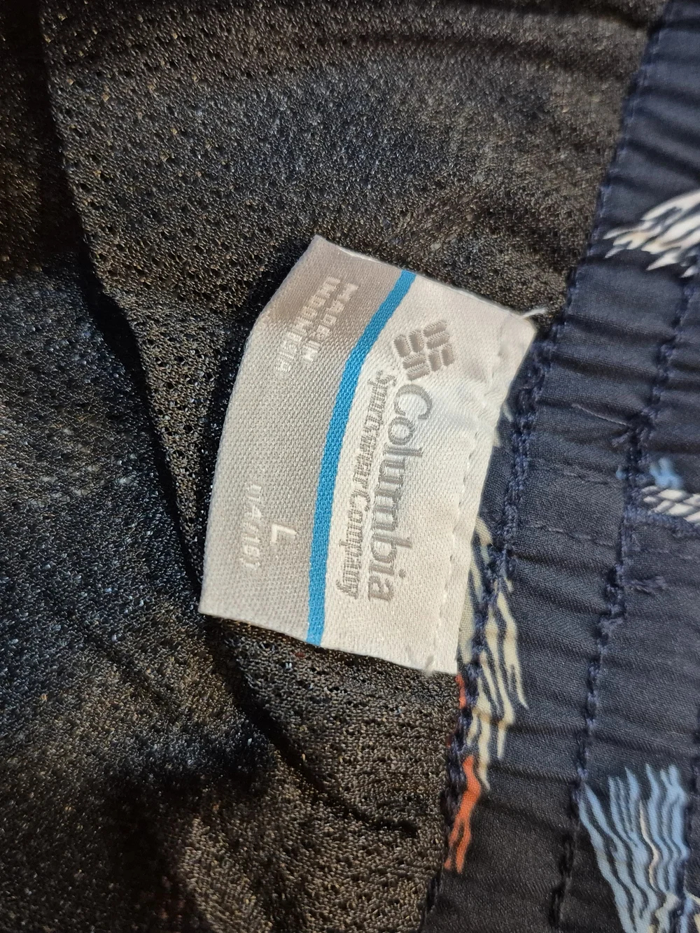 Boys Navy Fly Fishing Print Swim Trunks with Elastic Waist and Drawstring 4815